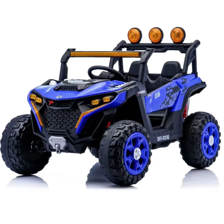 12V 7ah Kids Battery Electric Ride-On Kid Car for Age 1-8 Years Old Child Remote Control Toy Car for Girls & Boys Blue
