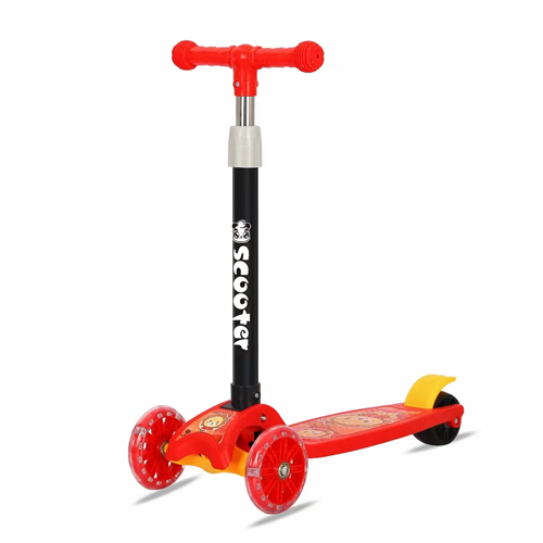 3-Wheels-Adjustable-Height-Scooter-Red-Age-3-Years-Above 3 Wheels Adjustable Height Scooter Red Age-3 Years & Above - Image 1