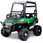Eva Rubber Wheels Children's Electric 4x4 Buggy Dual Drive Riding Car Green - Image 3