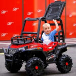 Eva Rubber Wheels Children's Electric 4x4 Buggy Dual Drive Riding Car Red - Image 2