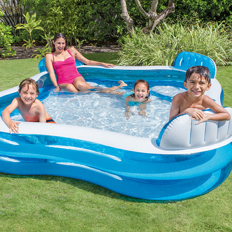 Intex Swim Center Family Lounge Inflatable Pool2 Intex Swim Center Family Lounge Inflatable Pool 2.3*2.3*0.6M - Image 1