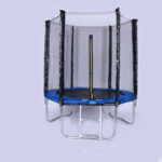 8Ft Trampoline With Ladder & with Safety Enclosure Net，Outdoor Trampoline with Heavy Duty Jumping Mat and Spring Cover Padding for Kids & Adults - Image 2