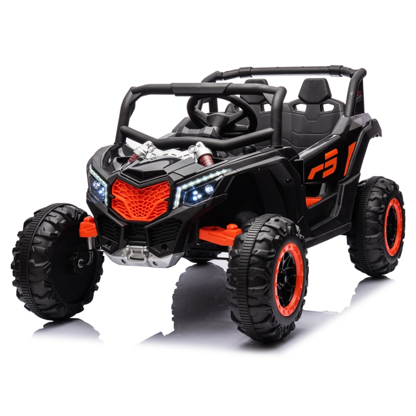 2 Motors Kids Ride On Car with 12V Battery & remote Black