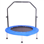 Children/Adult Indoor/Outdoor Trampoline Fitness Rebounder with Adjustable Foam Handle, Exercise Trampoline for Adults Indoor/Garden Workout